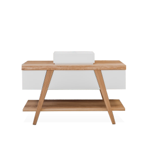 Mesa de madera para baño