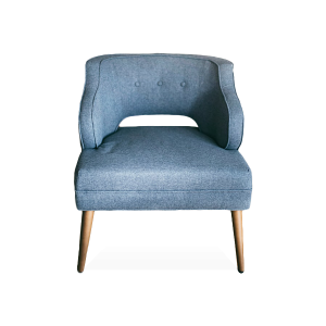 Silla de tela cómoda azul