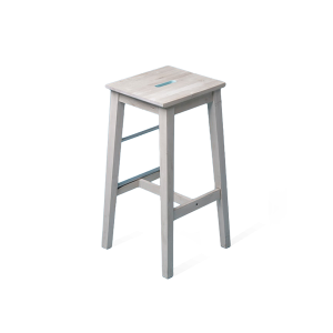 Taburete de baño de madera